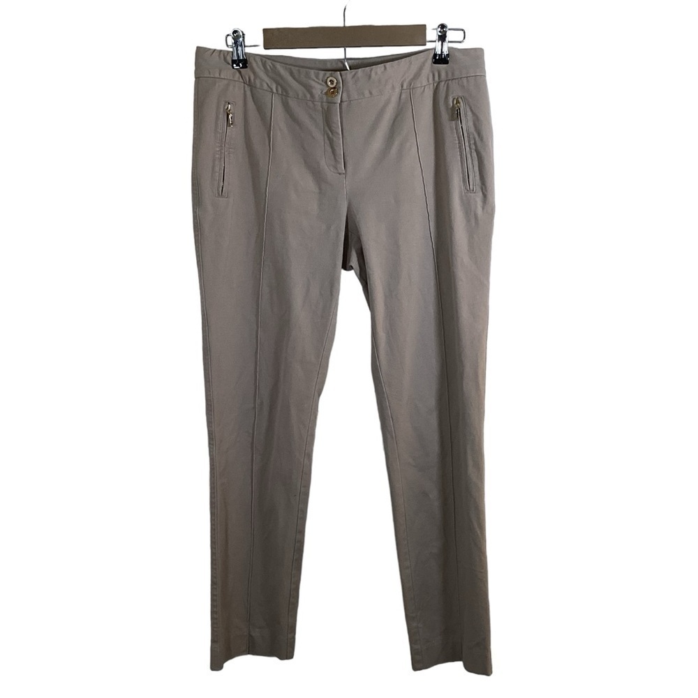 Alfani Women’s Beige Trousers With Zipper Front Pockets.  Size 10